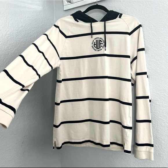 Huf black and white hooded long sleeve size large - Picture 2 of 11